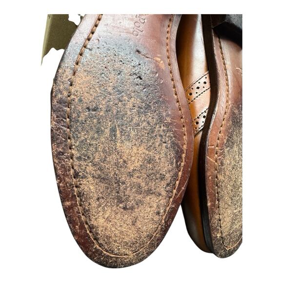 Vintage Polo Ralph Lauren Men's 7.5 E Alston Leather Penny Loafer Chestnut Brown - Picture 8 of 16